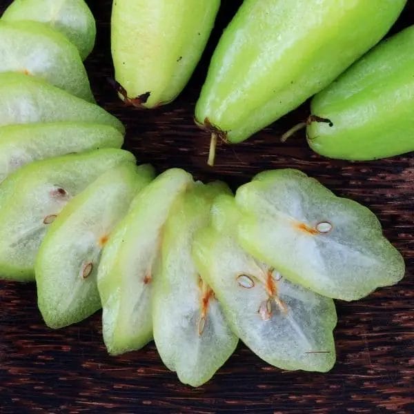 Bilimbi fruit (Averrhoa bilimbi, also known as cucumber tree, and tree sorrel)