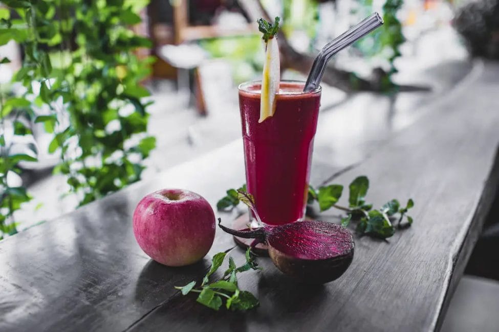 Apple and beetroot
