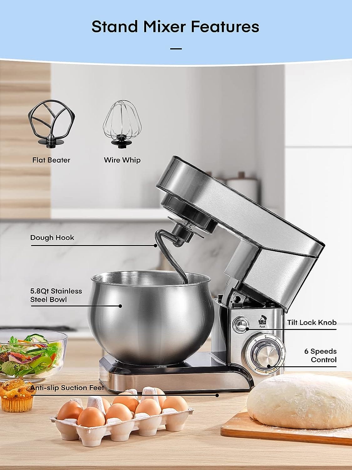 FOHERE Stand Mixer Review - The Kitchen Revival