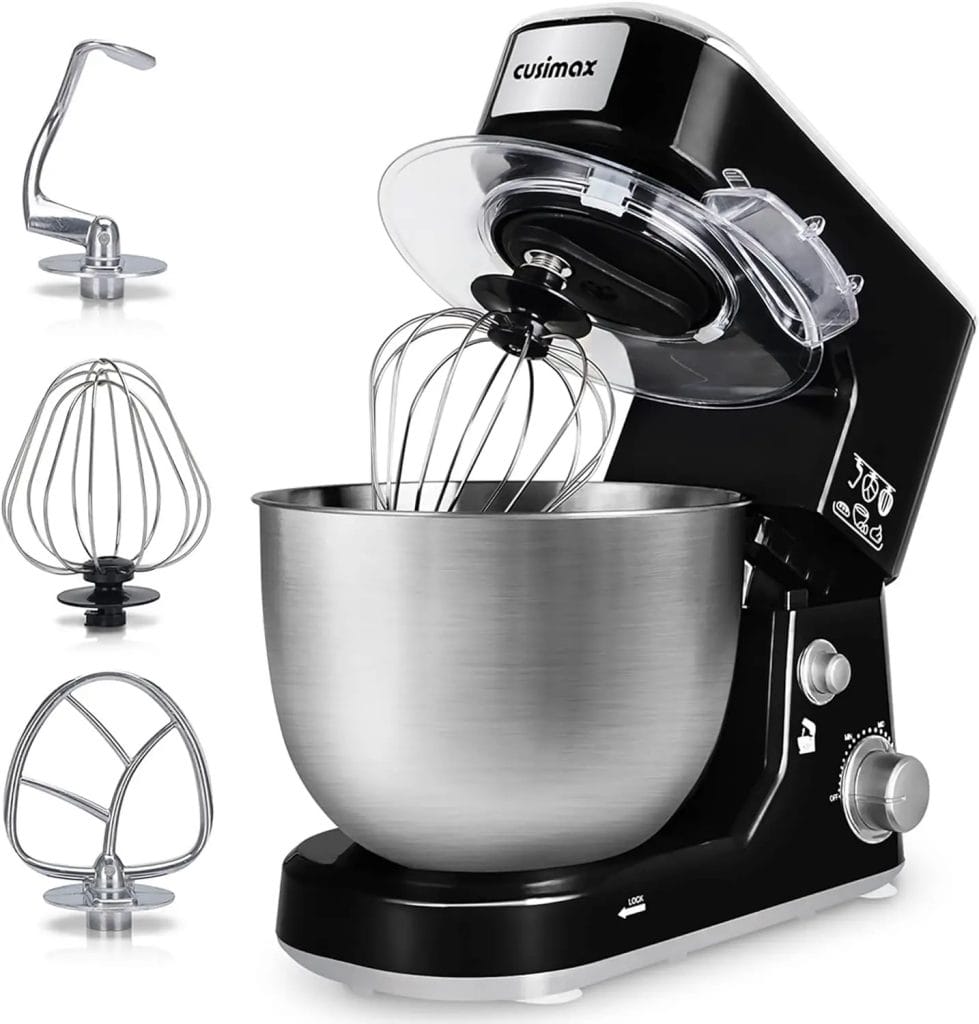 Stand Mixer, CUSIMAX Dough Mixer Tilt-Head Electric Mixer with 5-Quart Stainless Steel Bowl, Dough Hook, Mixing Beater and Whisk, Splash Guard : Musical Instruments
