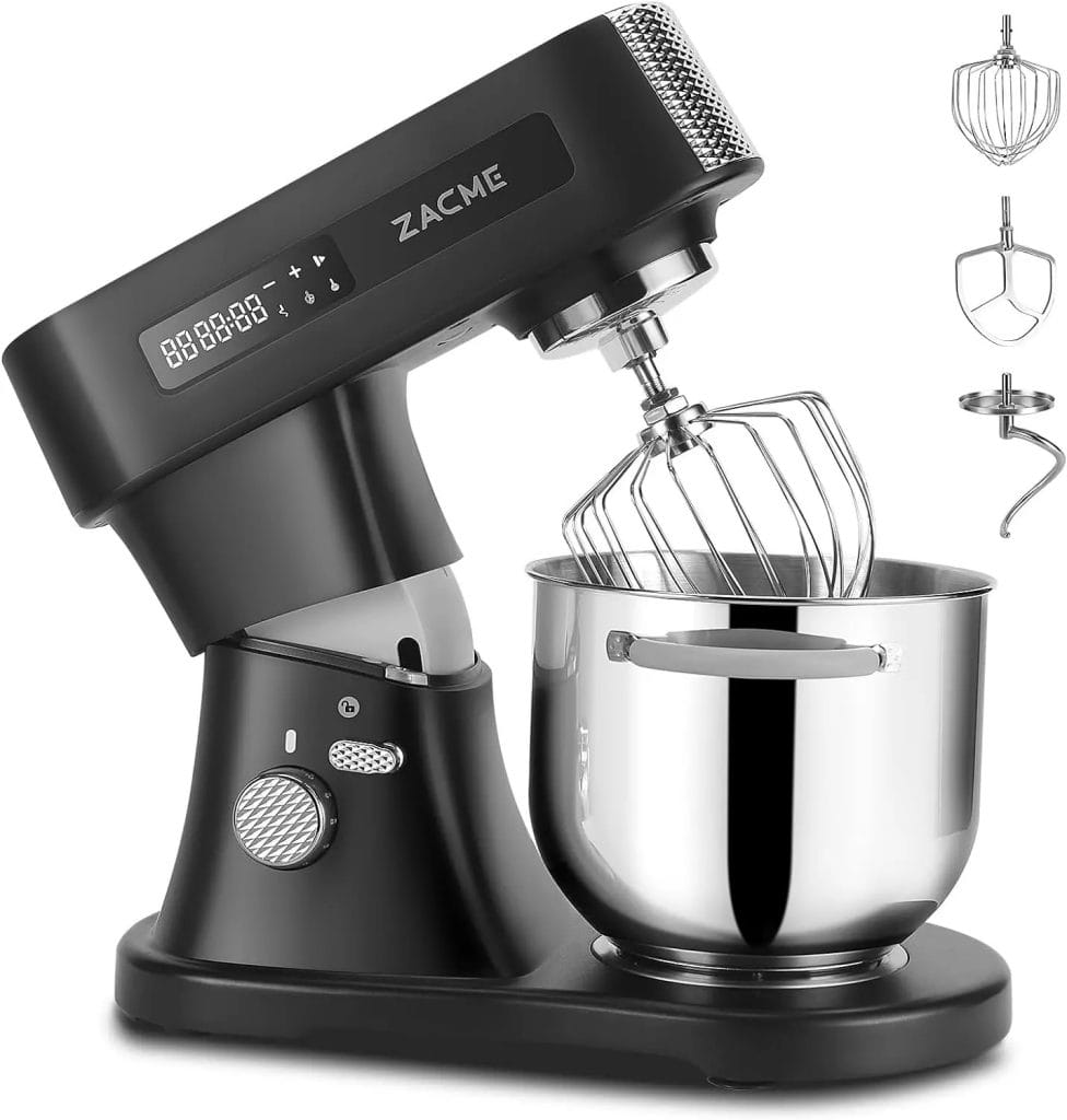 ZACME 7.4QT Commercial Stand Mixer 800W with Aluminum cast body and NSF Certified Mixers Kitchen Stand Mixer with 3 Stainless Steel Accessories, stand Mixer Use for household and Commercial: Home  Kitchen