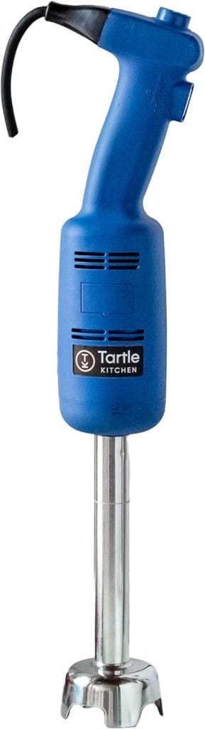 TK Tartle Kitchen Commercial Immersion Blender, Restaurant Professional Use, 220W 4000-20000RPM, Stainless-Steel, 8 inch Removable Shaft with Variable Speed