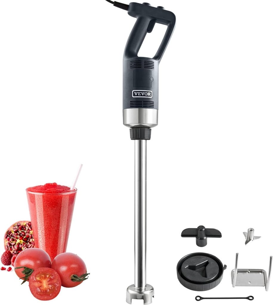 VEVOR Commercial Immersion Blender, 500 Watt 20Inch Heavy Duty Hand Mixer, Variable Speed Mixer with 304 Stainless Steel Blade, Multi-Purpose Portable Mixer for Soup, Smoothie, Puree, Baby Food