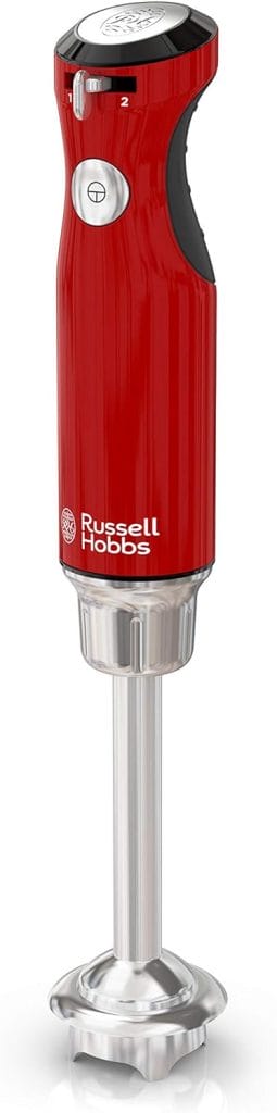 Russell Hobbs HB3100RDR Retro Style Immersion Blender, 1.0L Capacity Beaker, Red